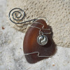 Wire Wrapped Yin Yang Sea Glass Ornament