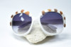 Brown and White Sea Glass Sunglasses