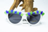 Blue and Green Sea Glass Cat's Eye Sunglasses