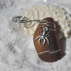 Spider Charm on a Sea Glass Ornament