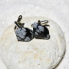 Snowflake Obsidian Cufflinks