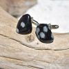 Snowflake Obsidian Cufflinks