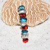 Red, White Blue Stone Barrette