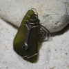 Wrench Charm on a Surf Tumbled Sea Glass Ornament Perfect for a Mechanic or Plumber - Choose Your Color Sea Glass Frosted, Green, and Brown - Made to Order