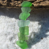 Shades of Green Sea Glass French Barrette