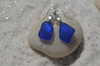 Pretty Blue Sea Glass Earrings