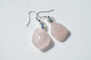 Pink Rose Quartz Stone Earrings