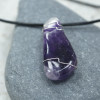 Banded Amethyst Stone Necklace