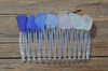 Rainbow of Surf Tumbled Sea Glass Hair Comb