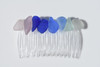 Genuine Surf Tumbled Sea Glass Hair Comb in a Rainbow of Colors