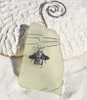 Honey Bee Charm on a Surf Tumbled Sea Glass Ornament - Choose Your Color Sea Glass Frosted, Green, and Brown - Made to Order
