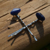 Sodalite Stone Hair Pins (Quantity of 2) - Made to Order