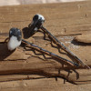 Marble Zebra Jasper Stone Hair Pins 