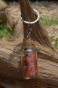 Carnelian Stones in a Glass Vial Keychain 