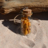 Yellow Jasper Stones in a Glass Vial Keychain