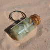 Tumbled Prehnite Stones in a Glass Vial Keychain - Made to Order