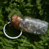 Fluorite Stones in a Glass Vial Keychain - Made to Order