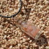 Sunstones in a Glass Vial on a Leather Cord Necklace