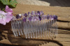 Amethyst Stone Hair Combs (Set of 2) - Made to Order