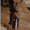 Brecciated Jasper Stones in a Glass Vial Keychain - Made to Order