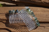 Green Moss Agate Stone Hair Combs (Quantity of 2) - Made to Order