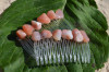 Apricot Agate Stone Hair Combs (Quantity of 2) - Made to Order