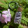 Lepidolite Stones in a Glass Vial Keychain - Made to Order