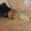 Citrine Stones in a Glass Vial Keychain