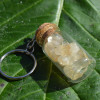 Citrine Stones in a Glass Vial Keychain - Made to Order