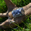 Sodalite Stones in a Glass Vial Keychain 