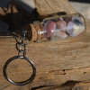 Pink Opal Stones in a Glass Vial Keychain