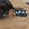 Marble Zebra Jasper Stones in a Glass Vial Keychain - Made to Order