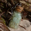 Prehnite Stones in a Glass Vial Keychain - Made to Order