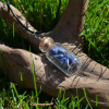 Lapis Lazuli Stones in a Glass Vial on a Leather Cord Necklace