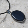 Hematite Palm Stone Pendant