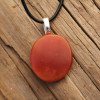 Carnelian Palm Stone Necklace