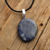 Sodalite Palm Stone on a Leather Thong Necklace - Made to Order