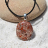 Brecciated Jasper Palm Stone on a Leather Thong Necklace - Made to Order