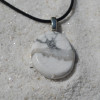 White Howlite Palm Stone Necklace