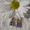 Sodalite Stones in Delicate Glass Vial Earrings