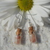 Sunstones in Delicate Glass Vial Earrings