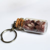 Pink Aventurine Stones in a Glass Vial Keychain