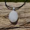 White Jade Palm Stone Pendant