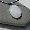 White Jade Palm Stone Pendant