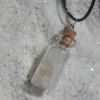 Frosted Sea Glass Necklace in a Glass Vial 