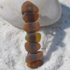 Brown Sea Glass Hair Clip