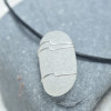 Frosted White Sea Glass Pendant and Necklace