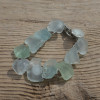  Aqua and Sea Foam Sea Glass Bracelet