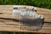 White Aventurine Stone Hair Combs (Quantity of 2) - Made to Order