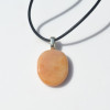 Yellow Jasper Palm Stone on a Leather Thong Necklace - Made to Order